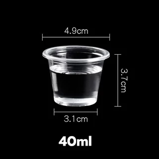 แก้วชิมพลาสติก PP ขนาด 20ml และ 40ml บรรจุ 96-100 ใบ