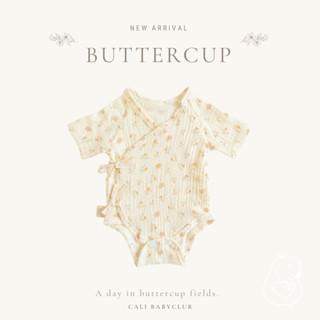 Cali บอดี้สูทขาเว้า เด็กอ่อน​ผูกหน้า 0-3 เดือน ผ้ามัสลินทอ ส…