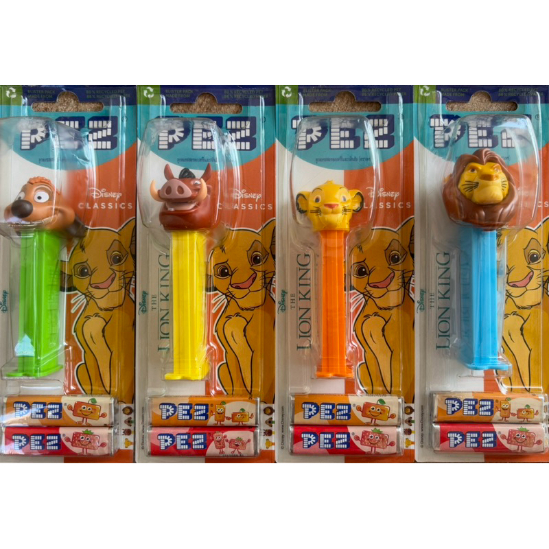 เพซ PEZ ลูกอมรสผลไม้ พร้อมแท่งการ์ตูน Disney The Lion King สินค้าใหม่