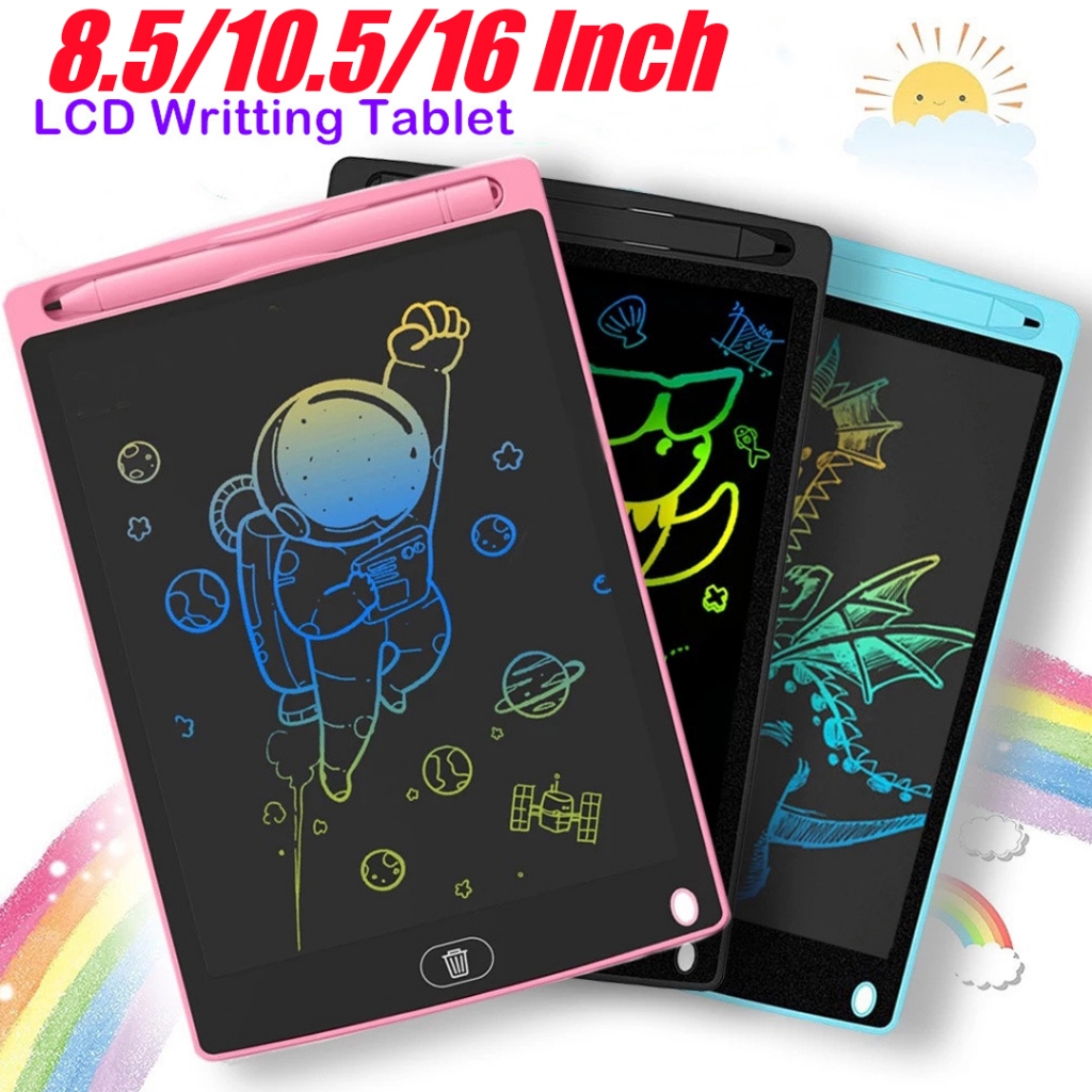 จัดส่ง 24 ชั่วโมง หน้าจอสีจริง กระดานเขียนมือเด็ก LCD หน้าจอ กระดานเขียน แบบลบได้ คลิกเดียว ลบได้ ของเล่นเพื่อการศึกษ