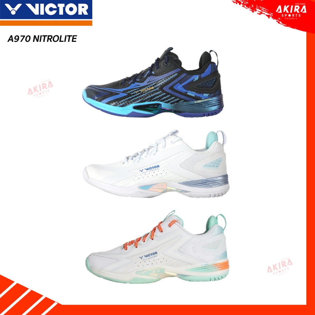 VICTOR รองเท้าแบดมินตันVICTOR รุ่น A970 NITROLITE สวมใส่สบาย พื้นนุ่ม รองเท้าที่นักกีฬาระดับโลกเลือก
