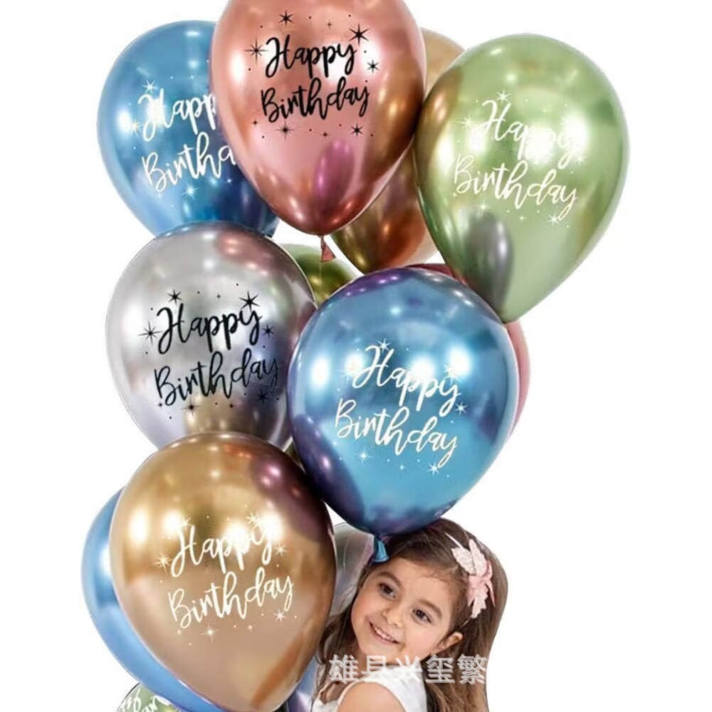 พิมพ์ลาย บอลลูน สุขสันต์วันเกิด ลูกโป่งขนาด 12" printed balloons, Happy Birthday balloons