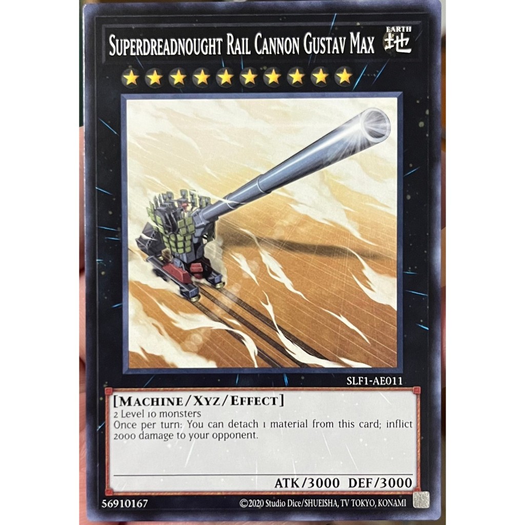 Yugioh Asia-Eng [SLF1-AE011] Superdreadnought Rail Cannon Gustav Max (Common) การ์ดยูกิแท้ถูกลิขสิทธิ์