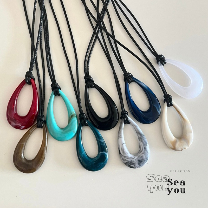 [พร้อมส่ง❣️] สร้อยคอ จี้หยดน้ำ✨🪬