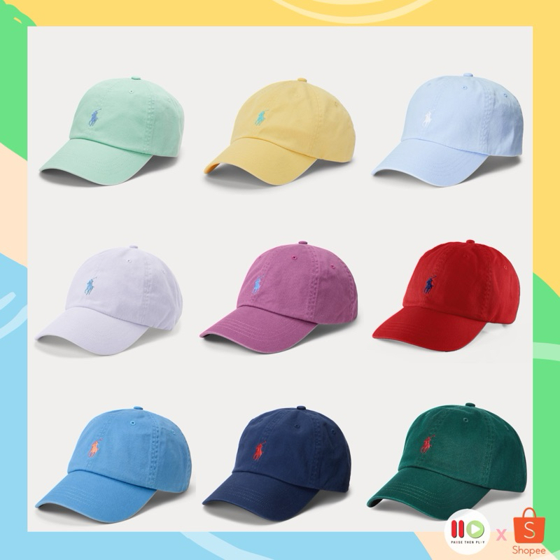 ลด 15% โค้ด •DDX15T2D21• Ralph Lauren Classic Pony Ball Cap (Limited Colors)