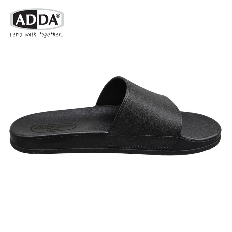 (ลูกค้าใหม่ราคา1บาท)🩴รองเท้าแตะแบบสวม adda รุ่น 14304🩴 พื้นยาง สีดำ ไซส์ 7-10 รองเท้าสวมเปิดปลายเท้า