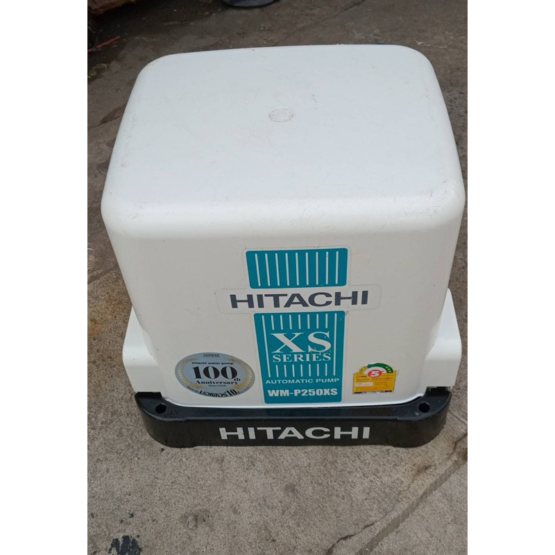 11/มือ2 ปั้มน้ำแรงดันคงที่ Hitachi 250W ระยะส่ง18เมตร (WM-P250XS)ใช้ได้ ฝาครอบพาสติก,ปั๊มน้ำสี่เหลี่