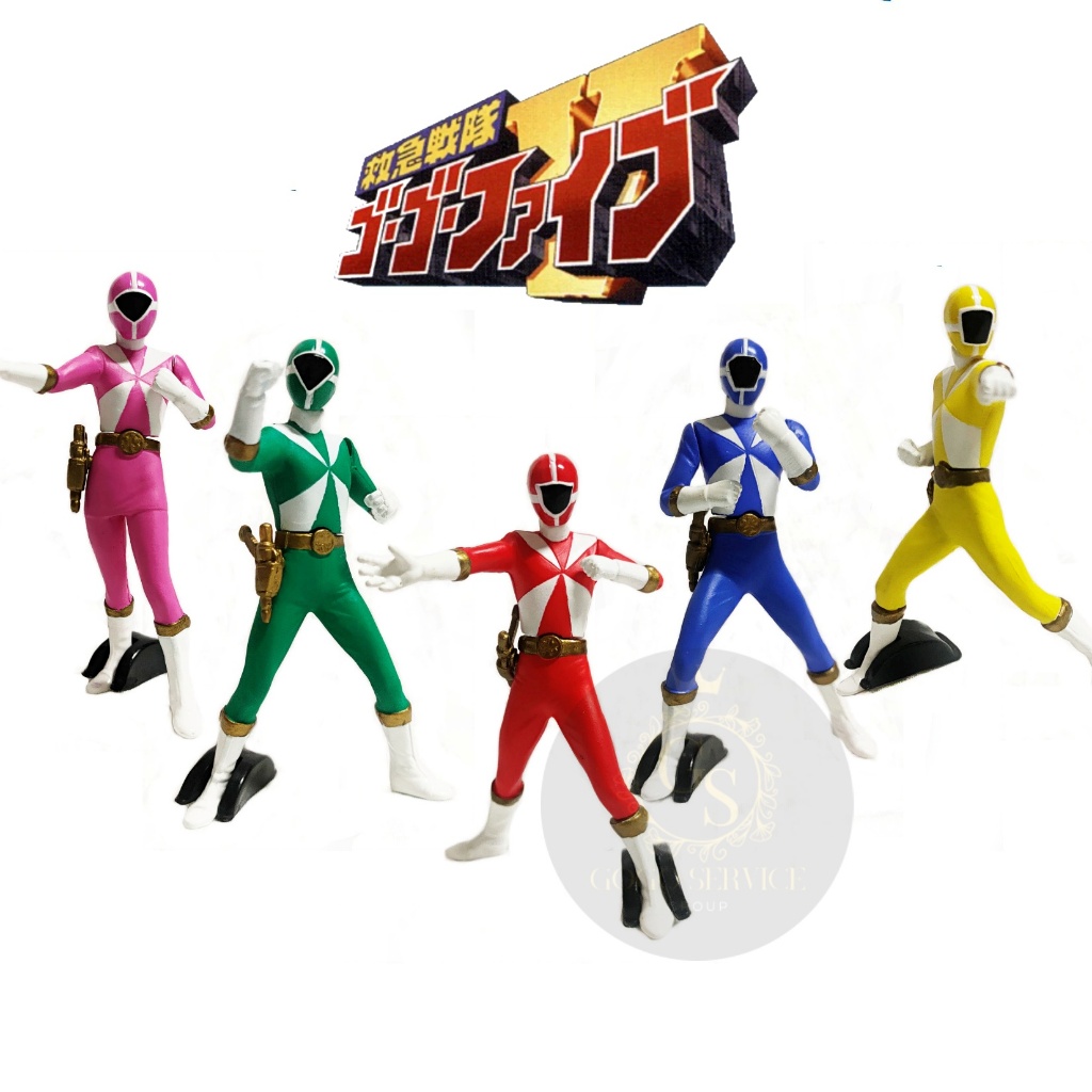 โมเดล กาชาปอง โกโกไฟว์ Model Gashapon Kyuukyuu Sentai GoGoFive ยกเซ็ต 5 ตัว