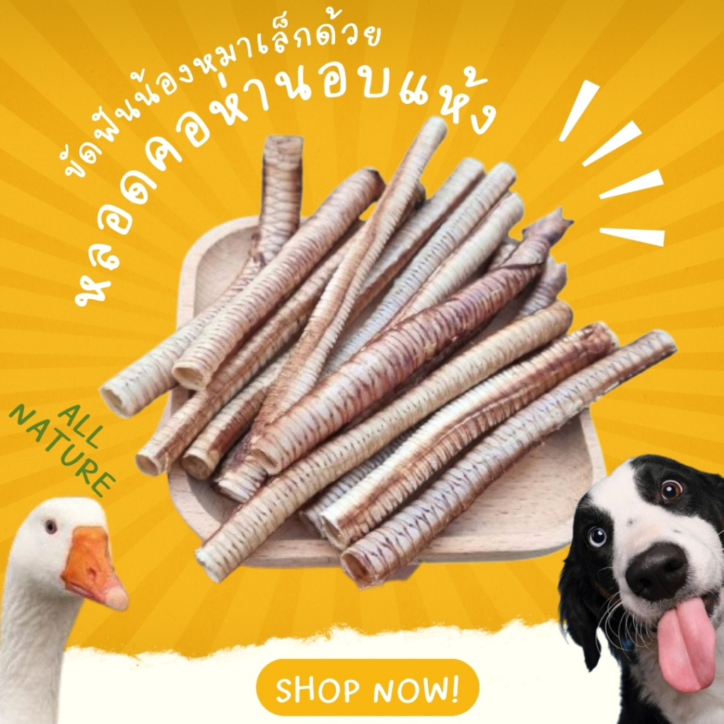 Goose trachea หลอดลมห่าน ขัดฟันหมาเล็ก umm ขนมหมา 50g
