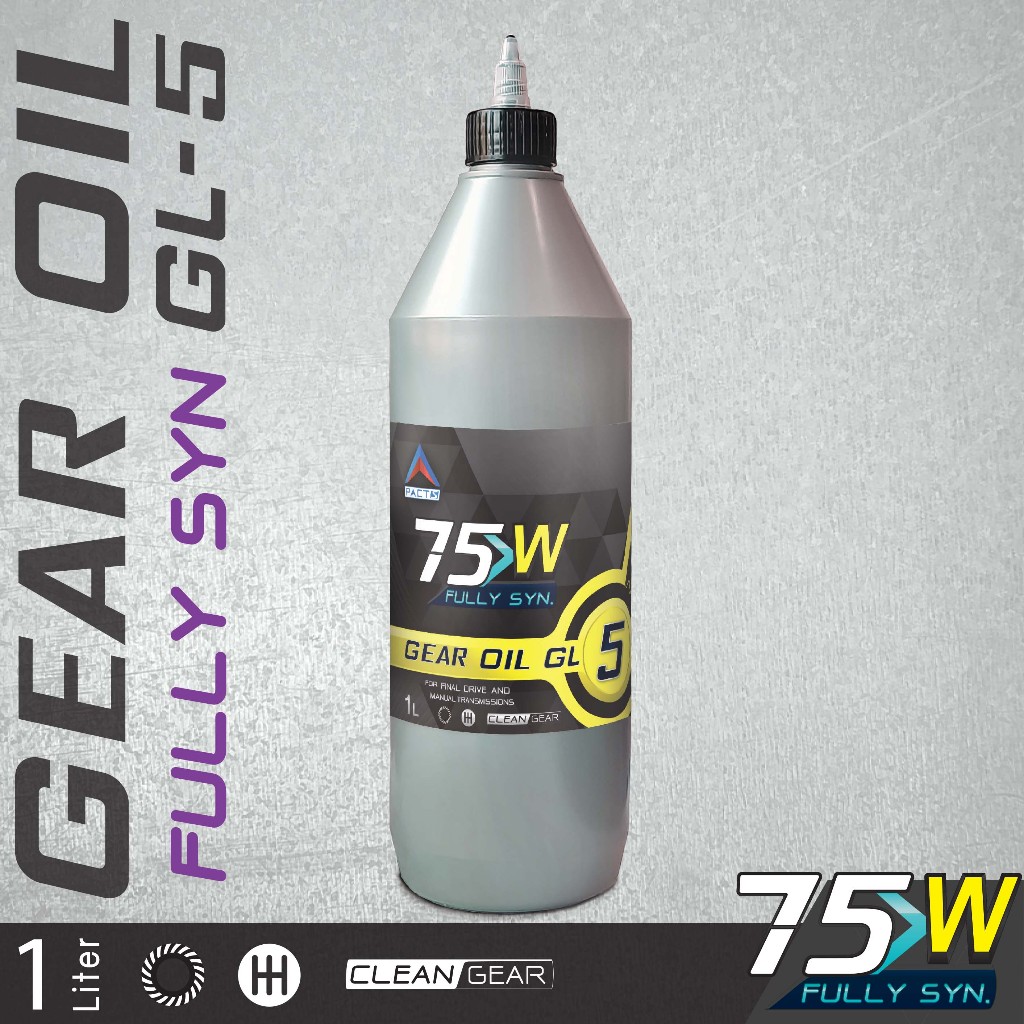 น้ำมันเกียร์และเฟืองท้าย สังเคราะห์แท้ 100% PACTS GEAR OIL GL-5 75W, 75W-80, 75W-85, 75W-90 Fully Sy