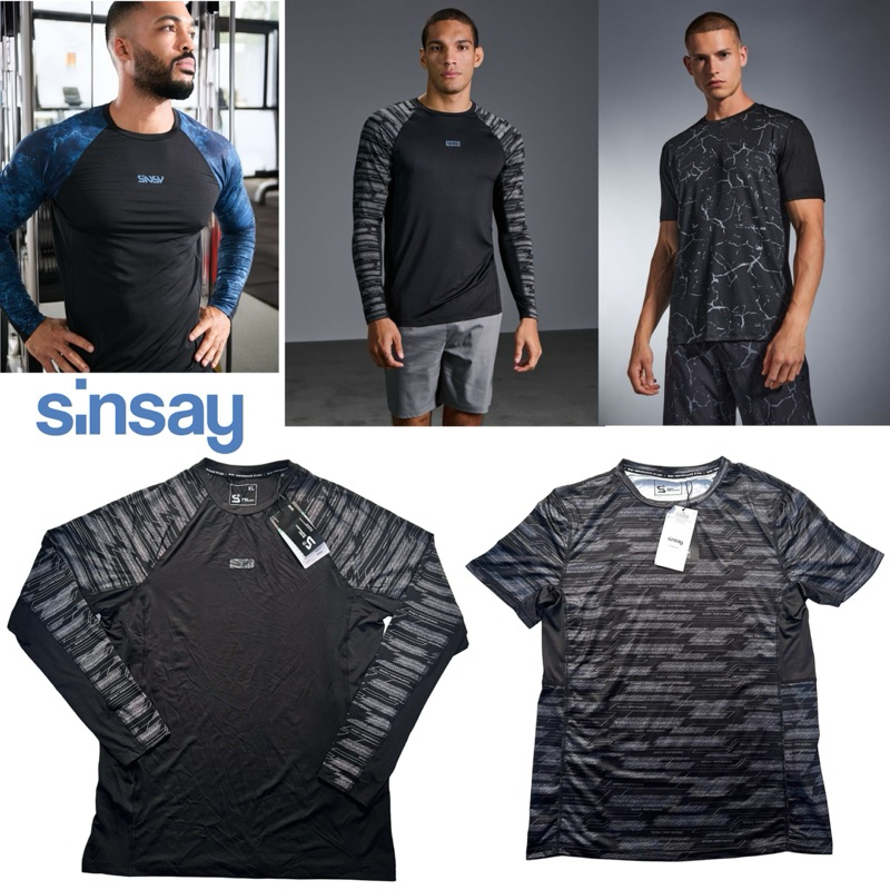 เสื้อกัน Uv กันแดด แขนสั้น&แขนยาว Sinsay Active Compression Uv protect Tee Shirt