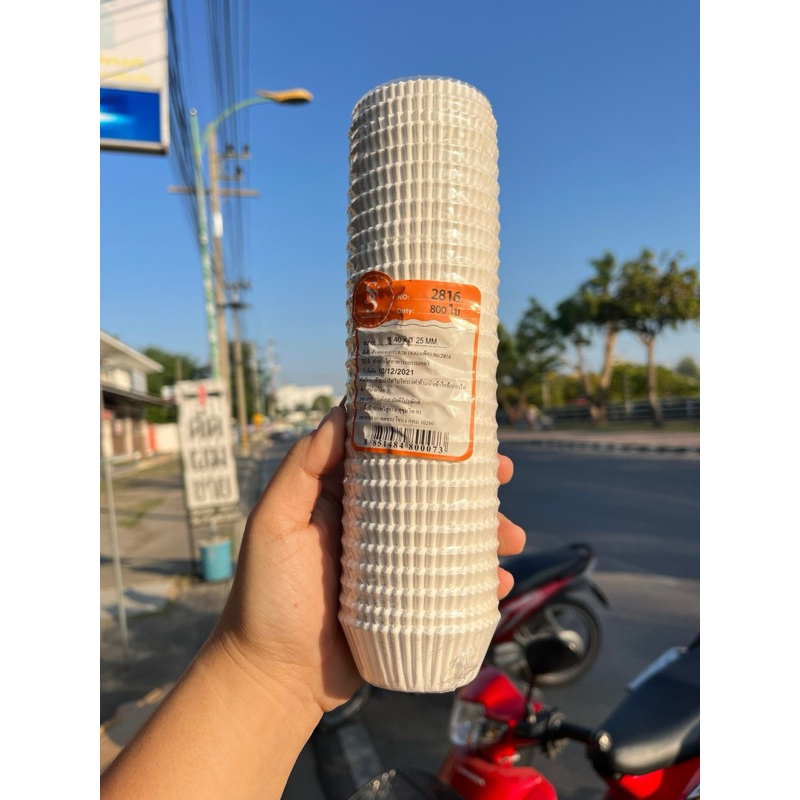 กระทงกระดาษ สีขาว แพค/800ใบ สำหรับใส่อาหาร เบเกอรี่  มี 9 ขนาด - รูปที่ 3