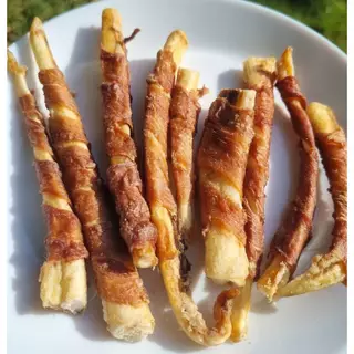 Chicken / Duck wrapped in cartilage ไก่/เป็ดพันกระดูกอ่อนวัว 100g กระดูกขัดฟัน ขนมสุนัข Umm ขนมหมา