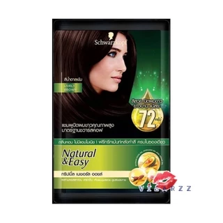 Schwarzkopf Natural & Easy Hair Color Shampoo / Repair Serum Hair Mask 12mL ชวาร์สคอฟ แชมพูปิดผมขาว สูตรออแกนิค