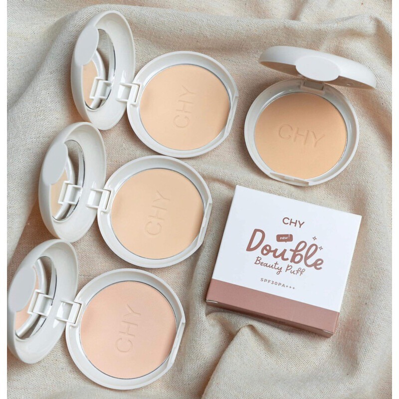 แป้งพัฟ CHY ดับเบิ้ล บิวตี้ พัฟ DOUBLE BEAUTY PUFF มี 4 เบอร์เลือก ✨✨ ขนาด7กรัม