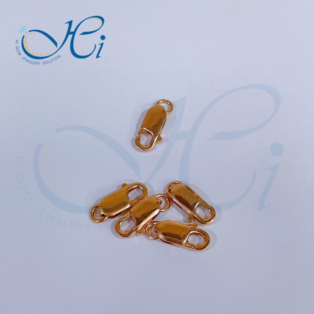 ตะขอ Higem สร้อยคอ พิ้งโกลด์ โรสโกลด์ ทองแท้18k อิตาลี น้ำหนัก 1.32 กรัม มีใบรับประกันจากทางร้าน