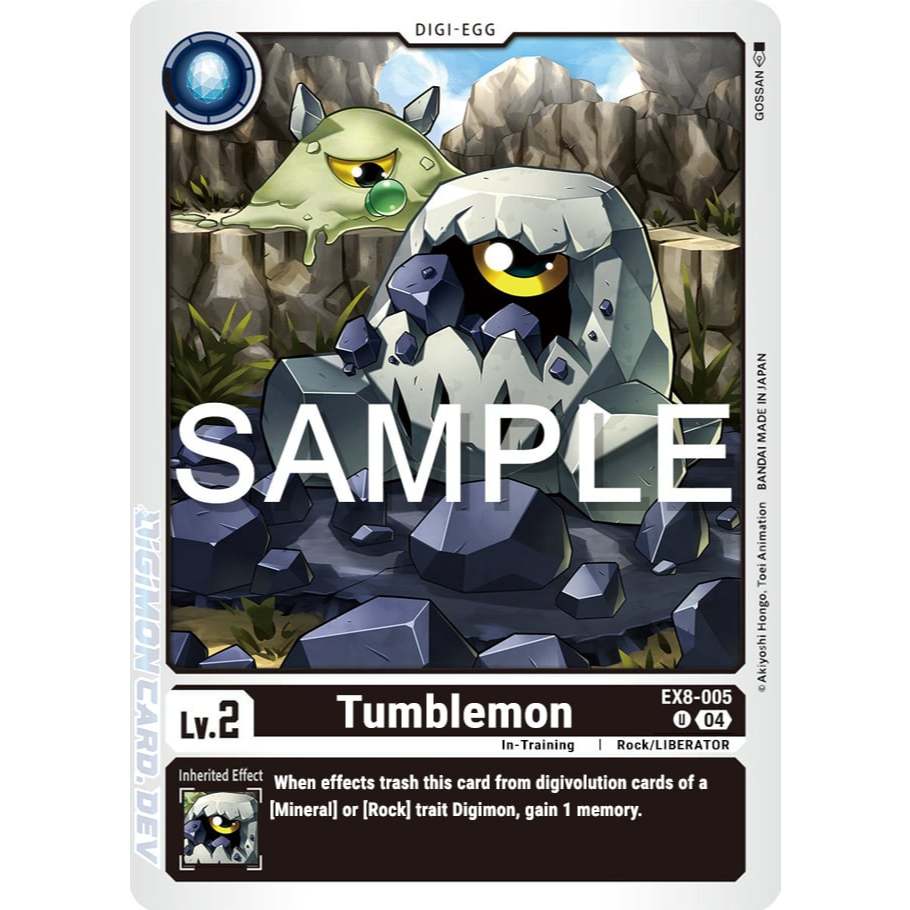 [Digimon] Tumblemon EX8-005 Digimon Card การ์ดสะสมดิจิม่อน ร้านDDN