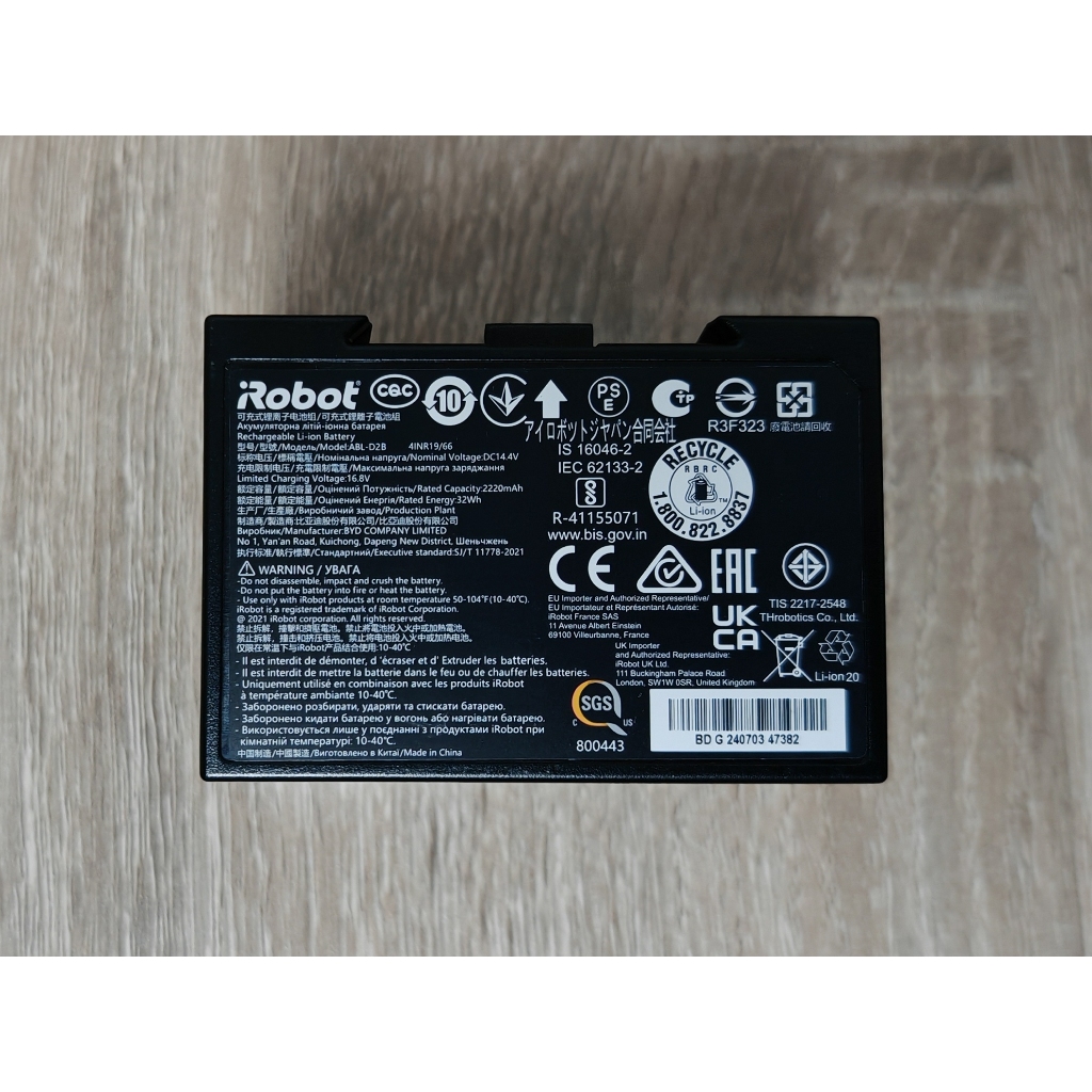 แบตเตอรี่ หุ่นยนต์ดูดฝุ่น สำหรับ iRobot Roomba j7 i3 i4 i6 i7 i7+ i8 and Roomba e5 e6 Series Battery