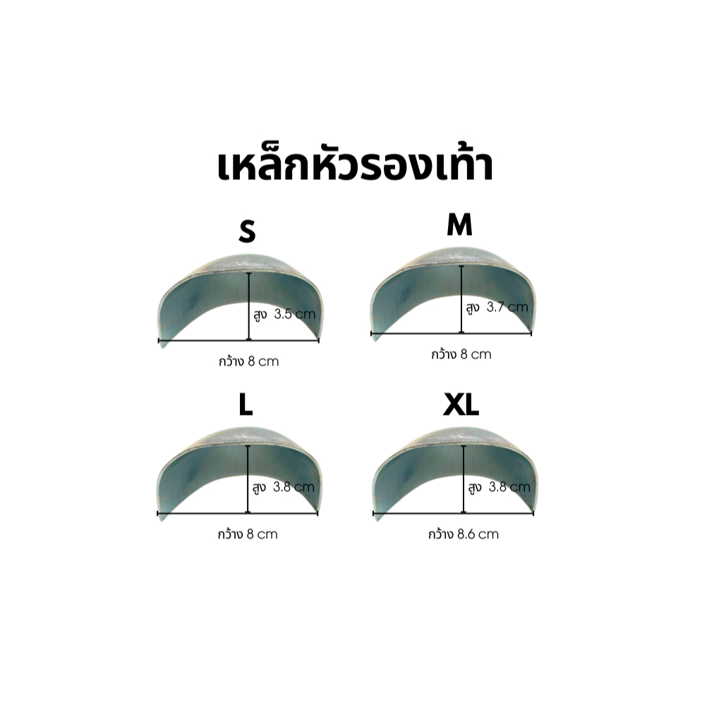 พร้อมส่ง!! เหล็กหัวรองเท้า ขนาด S M L (ขายเป็นคู่)