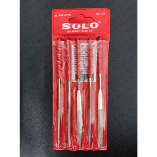 ตะไบกากเพชร SOLO (5ตัว/ชุด) ตะไบกลม ตะไบท้องปลิง ตะไบแบน