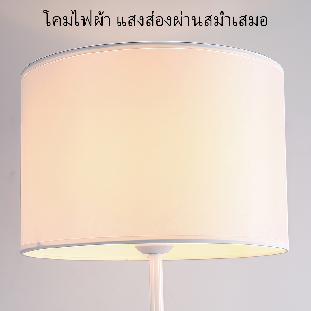 โคมไฟตั้งพื้น โลหะ สีดำ สีขาว โคมไฟข้างโซฟา ข้างเตียง การอ่านการเขียน การปกป้องดวงตา ห้องนั่งเล่น ห้องนอน โคมไฟตั้งพื้น ราคา ถูกที่สุด ดีลบีเคเค แกลเลอรีภาพที่ 5