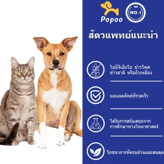 Popoo Omega 3 Wild Fish Oil for Dogs and Cats Supplement พรีเมี่ยมน้ำมันปลาสำหรับสัตว์เลี้ยง บำรุงขน ผิวหนังและข้อต่อ