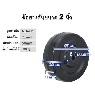 ลูกล้อยางตัน ขนาด 1.5 / 2 / 2.5 / 3 / 4 และ 5 นิ้ว ราคาต่อ 1 ล้อ