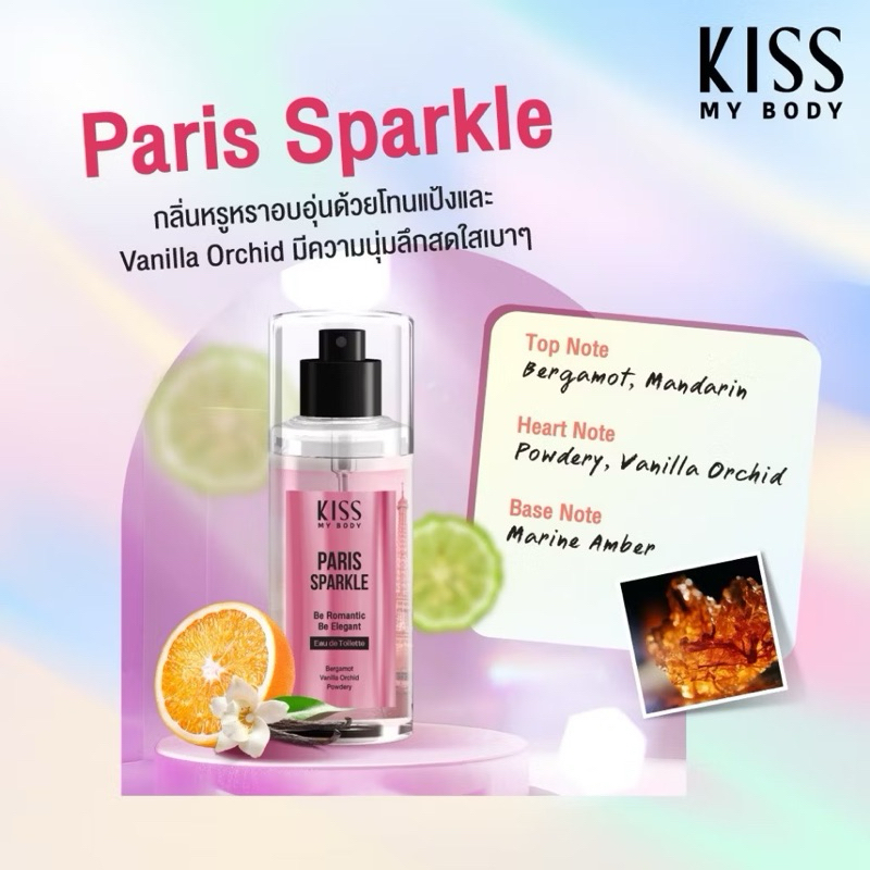 ส่งฟรี/มีไลฟ์ ลด50% สเปรย์น้ำหอม คิส มาย บอดี้ เพอร์ฟูม มิสต์ ครบทุกกลิ่น 88 มล. Kiss My Body Perfume 88