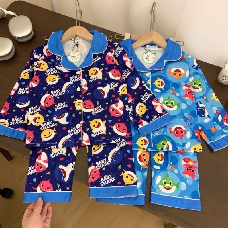 ชุดนอนเด็กBaby shark เด็กชอบแน่นอน!!!