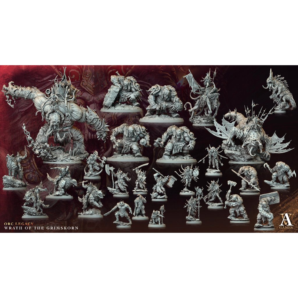 Orc Legacy - Wrath of the Grimskorn - โมเดล DnD miniature