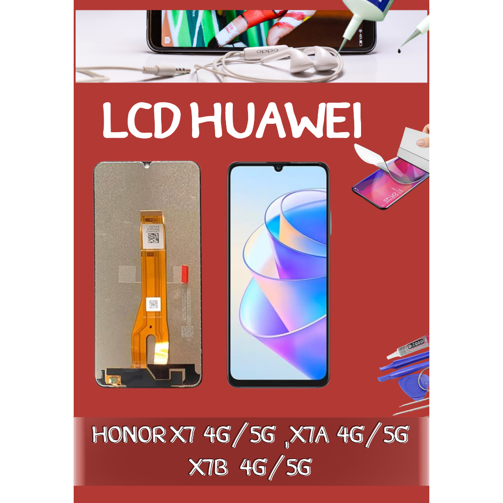 LCD HUAWEI HONOR X7A 5G / X7 / X7B แถมฟรี!! ชุดไขควง+ฟิล์ม+กาวติดจอ อะไหล่มือถือ คุณภาพดีjjphoneshop