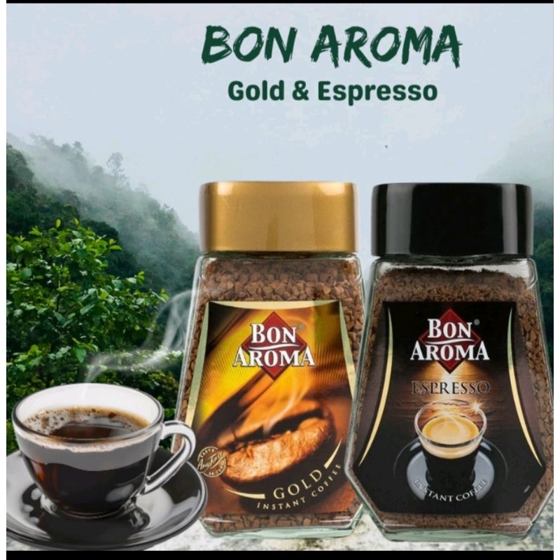 🐷ส่งด่วนออกส่งทุกวัน ส่งจาก กทม. บอน อโรมา โกลด์ 100 ก. Bon Aroma Gold 100 g เอสเปรสโซ่ 100กรัม