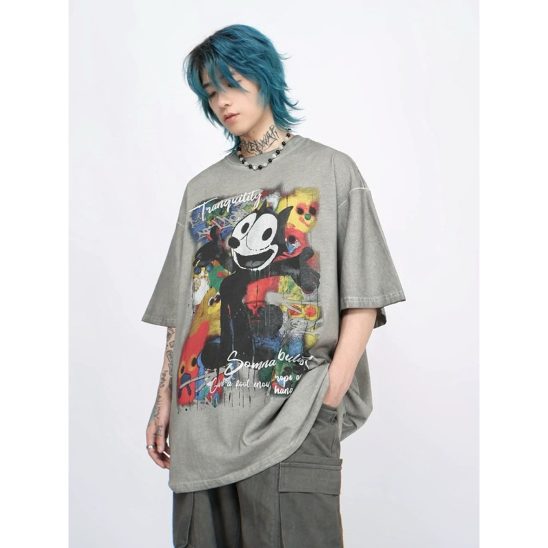 เสื้อยืดผู้ชายโอเวอร์ไซส์ felix