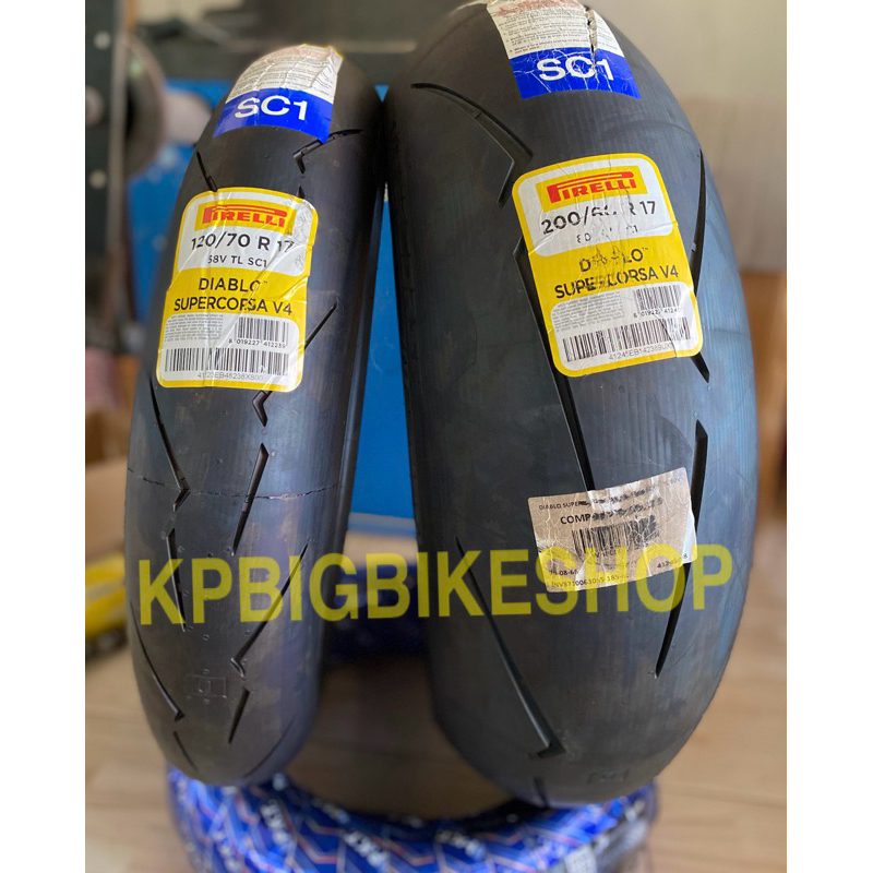 Pirelli สายฟ้า SC V4 เบอร์ยาง 200/60-17 120/70-17 ยางเข้าใหม่ล่าสุดเกาะถนนดีที่สุด