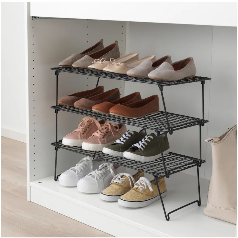 ชั้นวางรองเท้า อิเกีย อีเกีย ikea ที่เก็บรองเท้า ที่จัดระเบียบรองเท้า GREJIG เกรยิก 58x27x17 ซม. สีเทา สีเหลือง