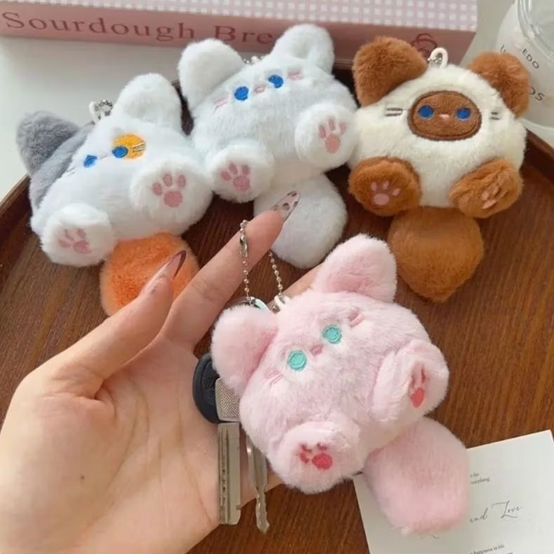 พร้อมส่งจากไทย  🐱 พวงกุญแจแมว พวงกุญแจน้องแมว ตุ๊กตาแมว ขนนิ่ม ที่ห้อยกระเป๋า จี้ห้อยกระเป๋า ตุ๊กตาแมว