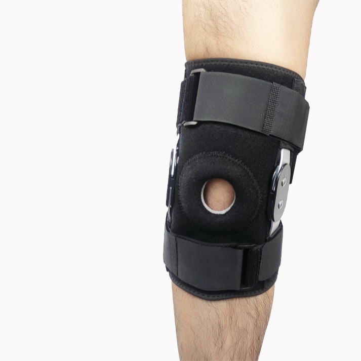 สนับเข่า บานพับ มืออาชีพ รองรับทางการแพทย์ พร้อมตัวกันโคลง แบบสองด้าน ถอดออกได้ เพื่อความเจ็บปวดเข่า โรคข้ออักเสบ ข้ออัก - รูปที่ 3