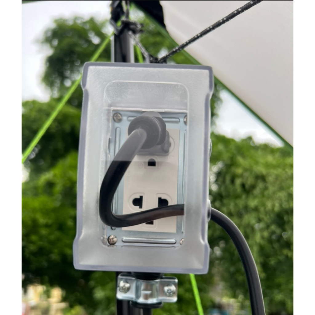 *** ทำสาย กันน้ำ*** บล็อคยาง Nano ปลั๊กสนาม มีฝาครอบ กันน้ำ รับไฟสูงสุด 4000 วัตต์ สายไฟพ่วง VCT - รูปที่ 3