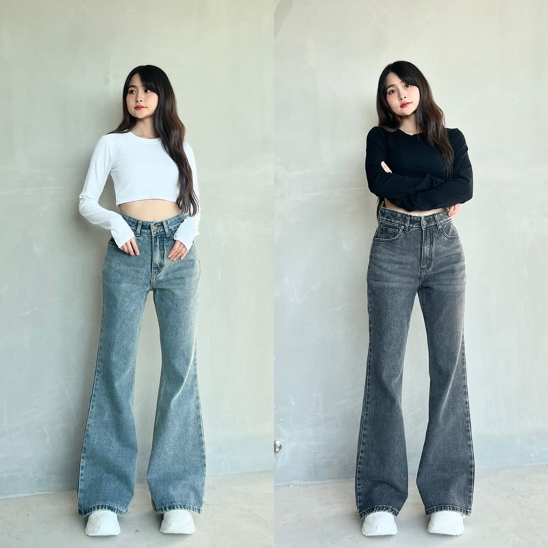 Lusy Jeans กางเกงยีนส์ขาม้า (ผ้าไม่ยืด แนะนำให้ดูไซส์ก่อนสั่งซื้อ)