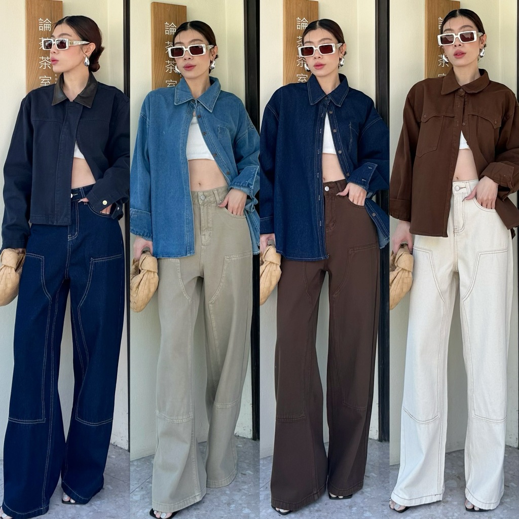 House of Everyday Wear | #9010 กางเกงยีนส์ทรง baggy ทรงหลวม ขากระบอกใหญ่