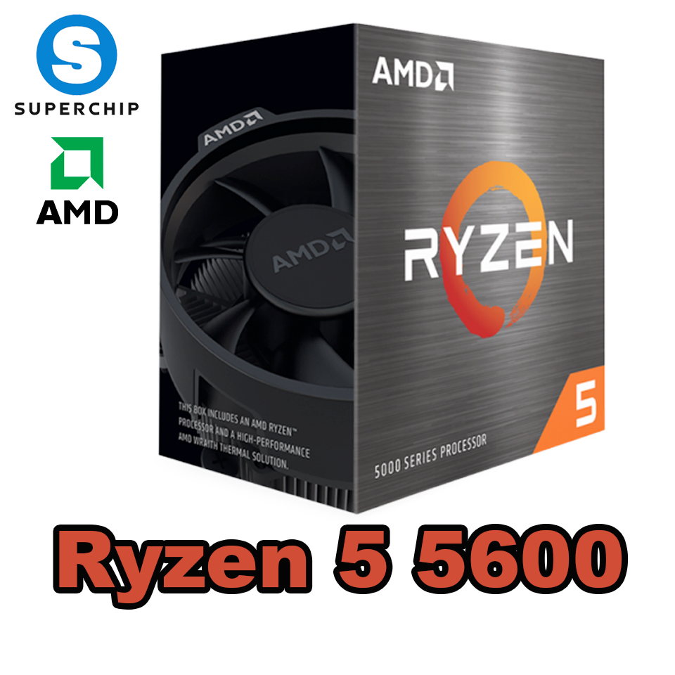 AMD Ryzen5 CPU ซีพียู AM4 RYZEN 5 5600 3.6GHZ ของใหม่