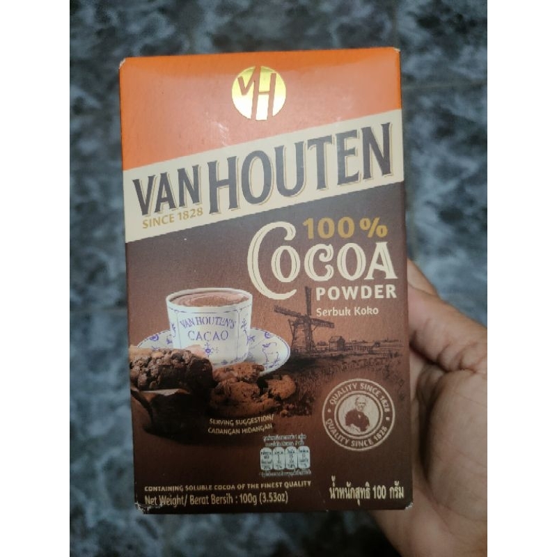 โกโก้ผง 100% (Cocoa Powder) ตราแวนฮูเต็น ขนาด100กรัม