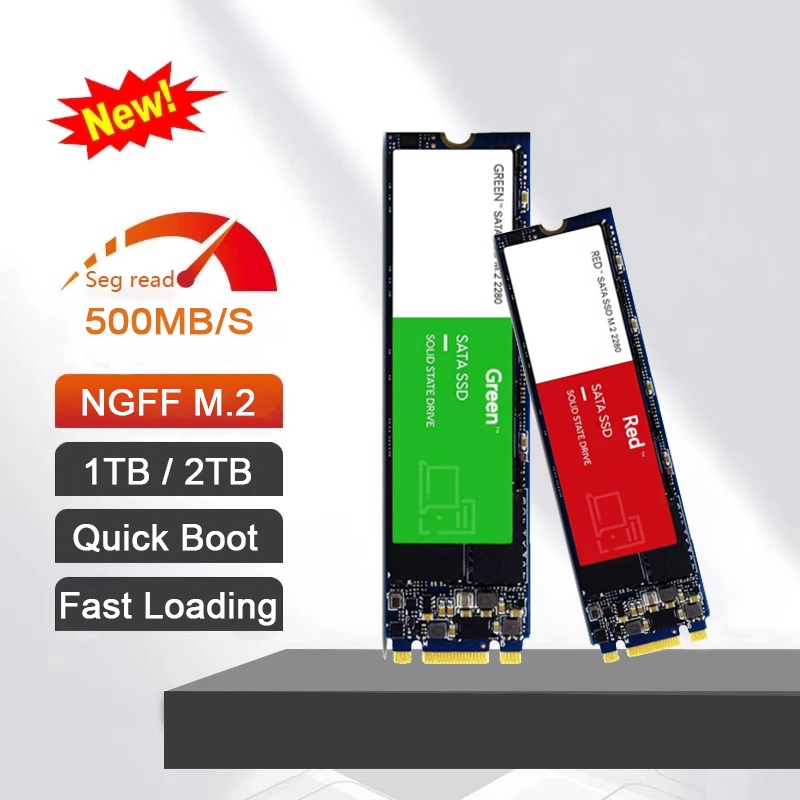 M.2 NGFF SATA SSD 512G / 1TB / 2TB NGFF SSD 520MB/S M.2 2280 Solid State Hard Drive สําหรับ