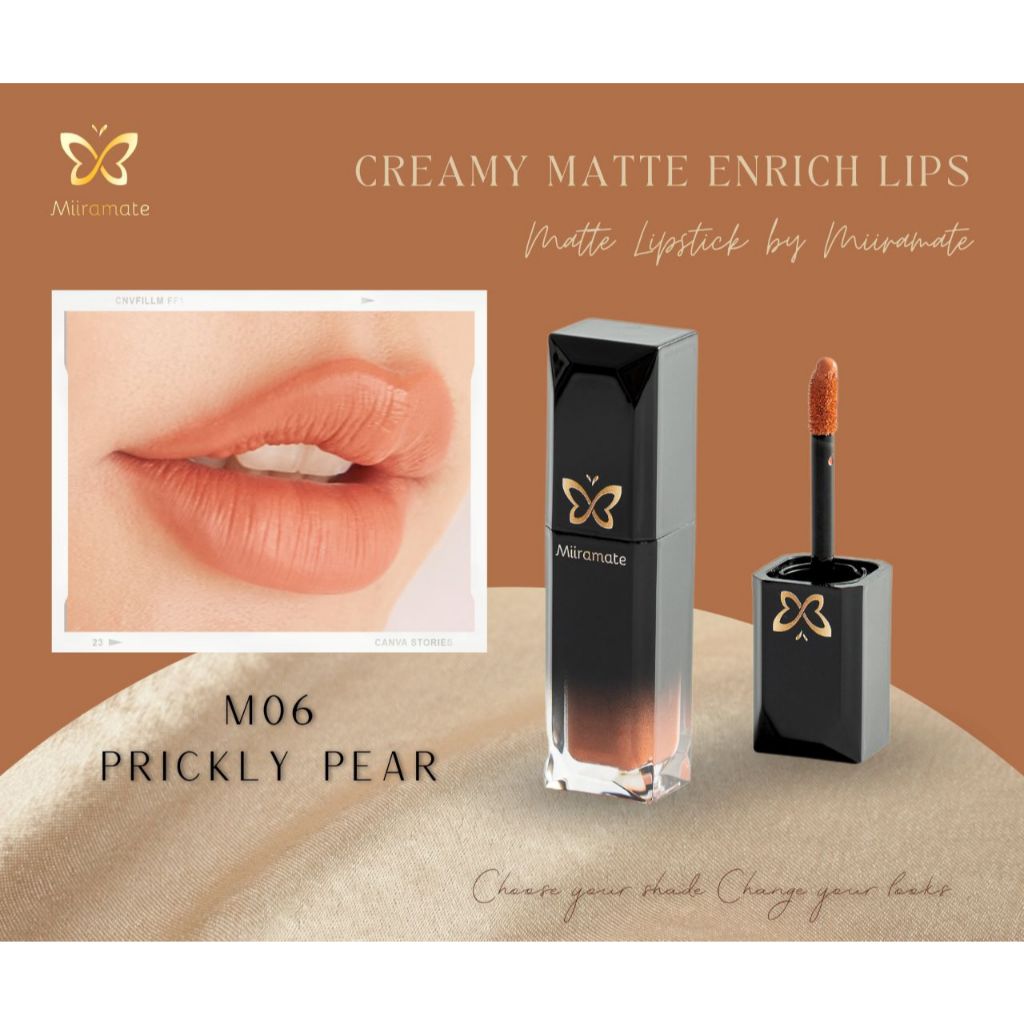 Creamy Matte Enrich Lips M06 สีส้มโอรส