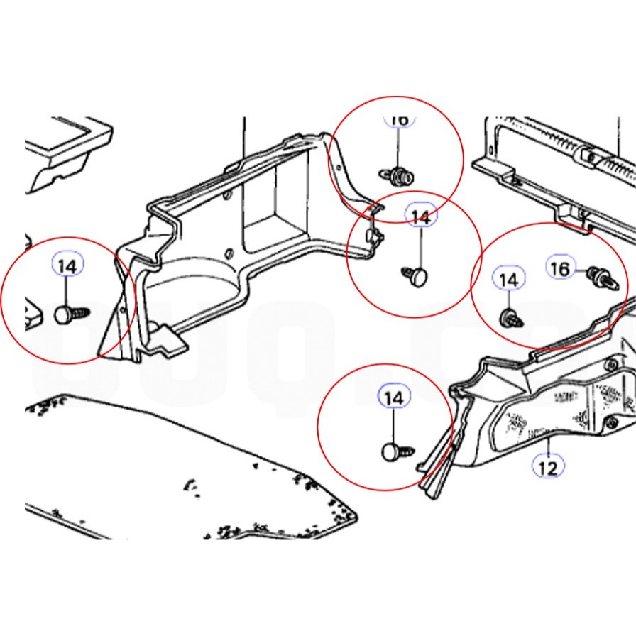 SKU-A776(1ชุด 10ตัว) คลิปยึดพรมกรุท้าย HONDA CIVIC DIMENSION ES ไดเมนชั่น(2001-2005) - รูปที่ 2