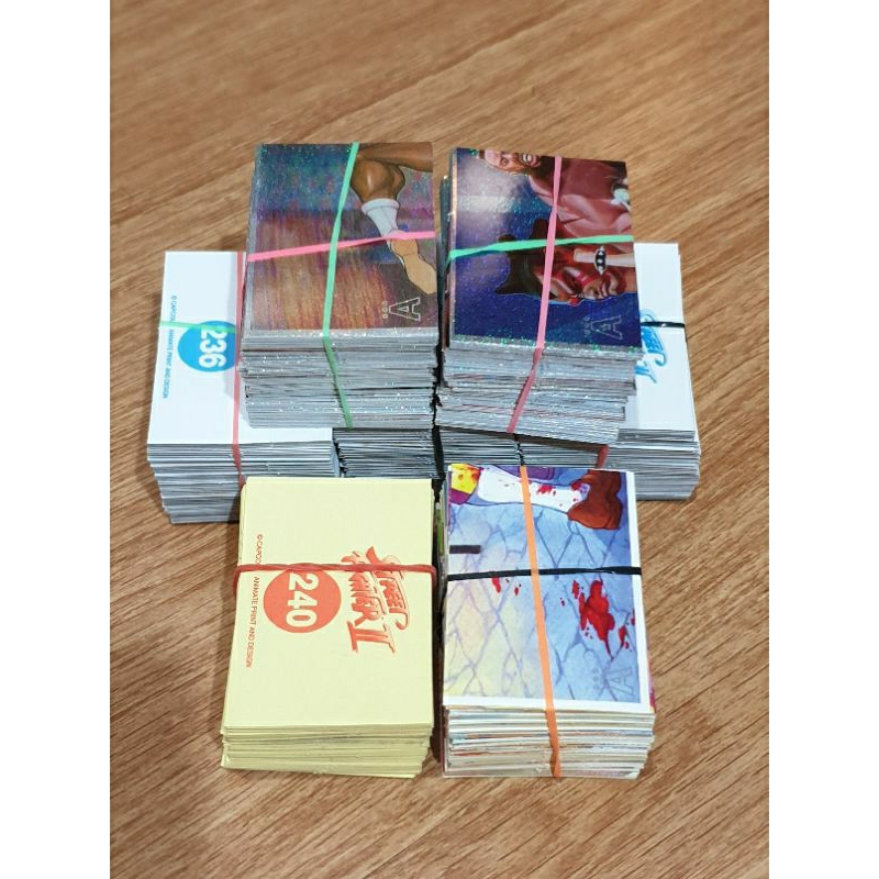 (ครบชุด)สติ๊กเกอร์สตรีทไฟท์เตอร์ Street Fighter II ธรรมดา เลเซอร์ และแบบผสม