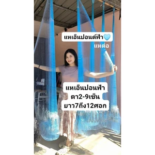 แหเอ็น(ต่อวน)ตา2เซ็น-8เซ็นยาว7,8,9,10,11,12ศอกจอมขากุ้ง 1ศอกแห=45ซม.