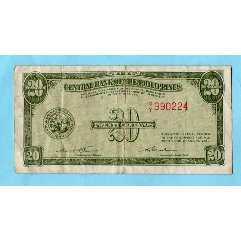 Philippines  20 Centavos 1949-53