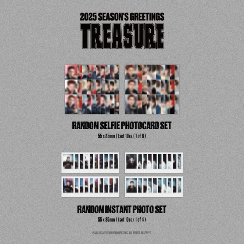 [พร้อมส่ง🇹🇭]หารการ์ด TREASURE 2025 ⛸️🥅🏒SEASON’S GREETINGS 1 เมม ได้การ์ด 6 ใบ
