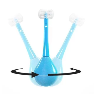 NP-555 แปรงสีฟันล้มลุก แปรงสีฟันซิลิโคนสามด้าน 3D สําหรับเด็ก(พร้อมจัดส่งในไทย)